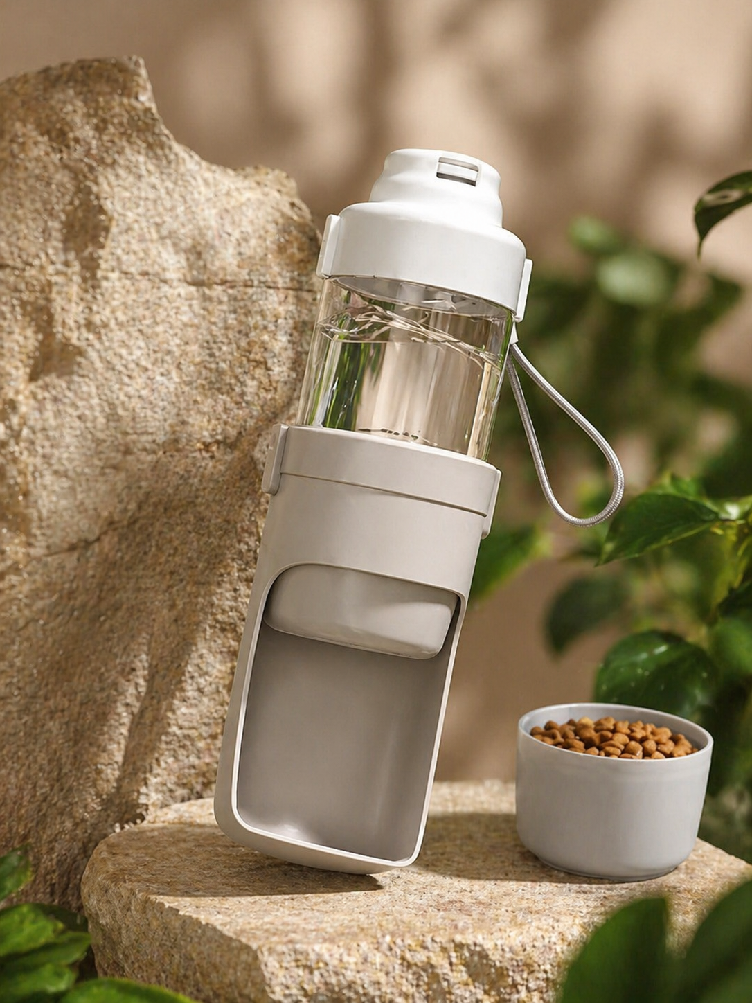 Dog Water Bottle + Food Container – 2-in-1 Travel Bottle | AU