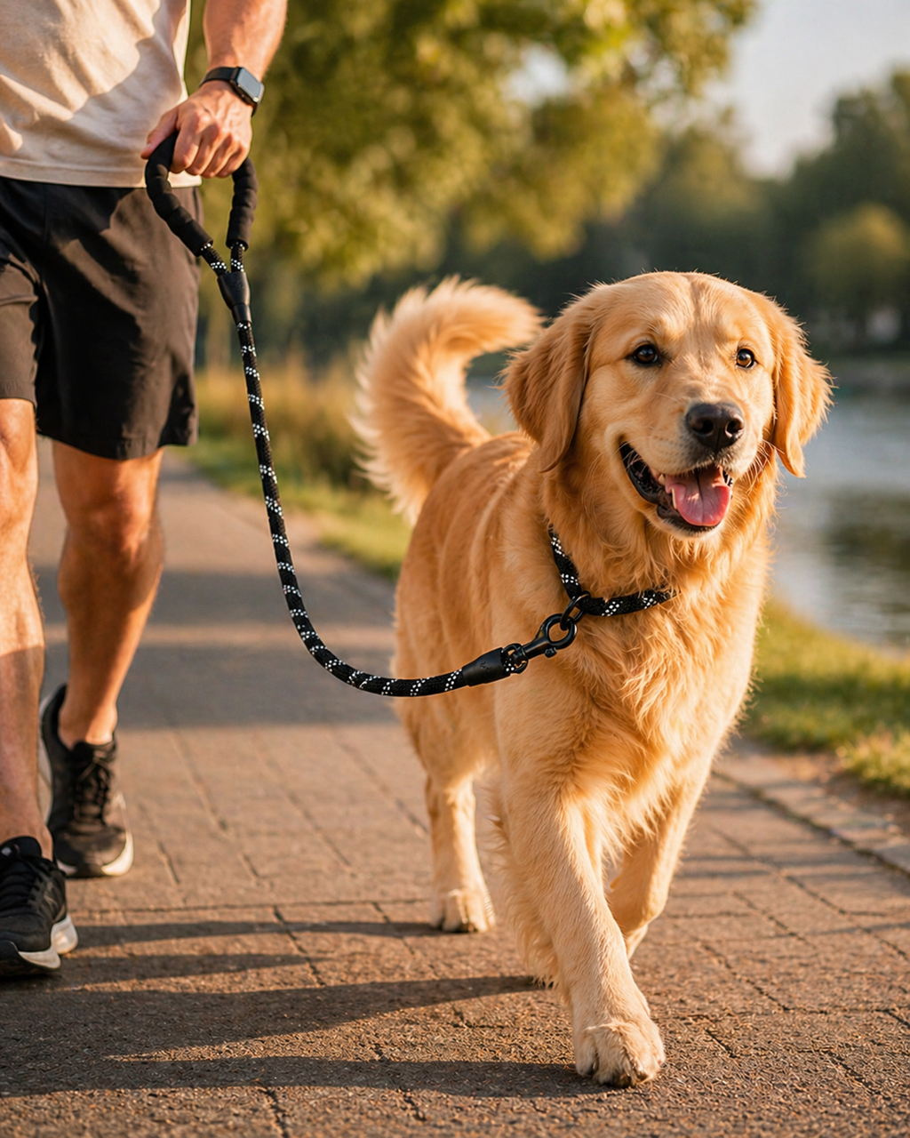 Heavy-Duty Reflective Dog Leash – Padded Handle | AU